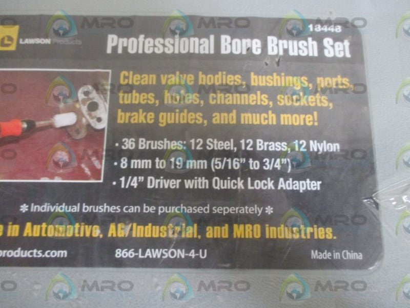 LAWSON 18448 PROFESSIONAL BORE BRUSH SET * ORIGINAL PACKAGE *