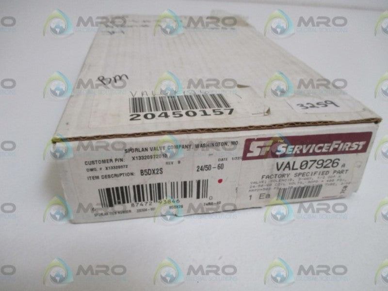 SPORLAN VAL07926 SOLENOID VALVE *NEW IN BOX*