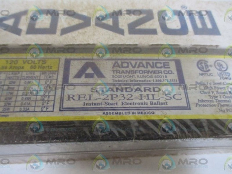 ADVANCED REL-2P32-HL-SC BALLASTIC * ORIGINAL PACKAGE *