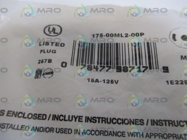 LEVITON 175-00ML2-00P PLUG * NEW IN A FACTORY BAG *