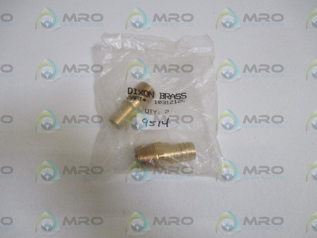 LOT OF 2 DIXON 1031212C MALE ADAPTER *NEW IN A FACTORY BAG*