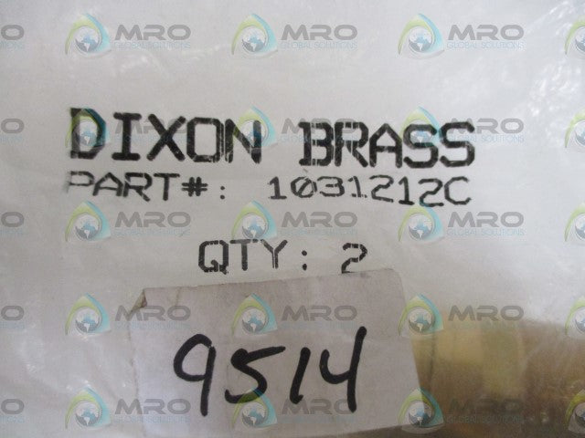 LOT OF 2 DIXON 1031212C MALE ADAPTER *NEW IN A FACTORY BAG*