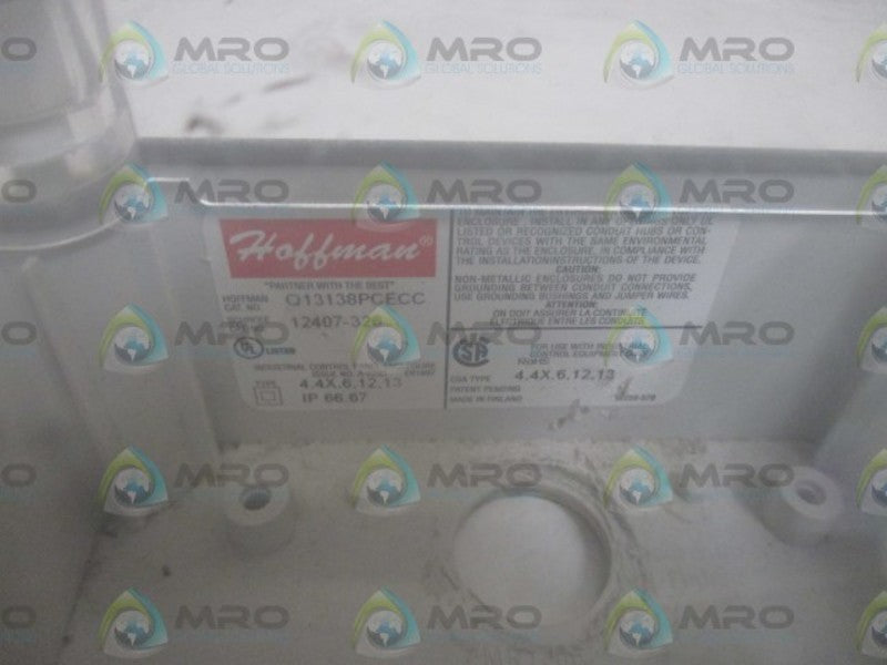 HOFFMAN Q-13138PCECC ENCLOSURE  UNMP
