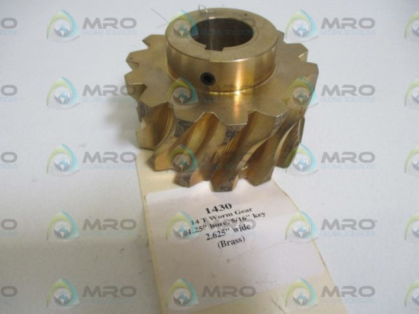 1430ISG 5-99 WORM GEAR 1.25" BORE, 5/16" KEY 2.625" WIDE  NSNP