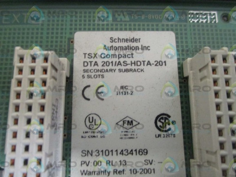 SCHNEIDER AEG TSX COMPACT DTA201/AS-HDTA-201 5-SLOT SECONDARY SUBRACK  UNMP
