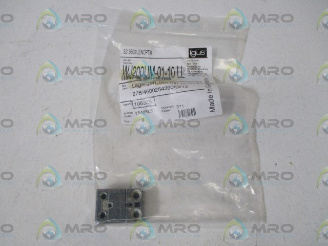 LOT OF 2 IGUS WJ200UM-01-10LL W-RAIL *NEW IN A BAG*