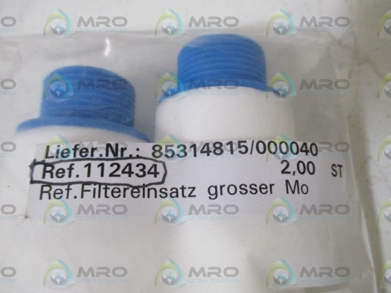 LOT OF 2 112434 FILTER NSNP IN A BAG