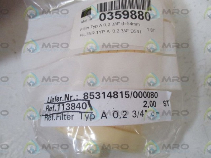 TRUMPF 113840 FILTER  NSNP IN A BAG