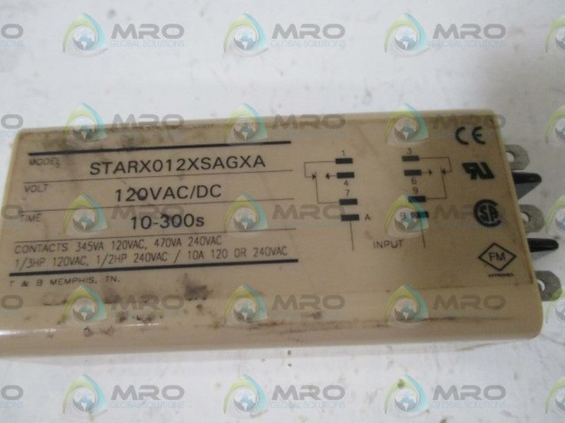 AGASTAT STARX012XSAGXA TIMING RELAY 120VAC/DC 10-300S  UNMP