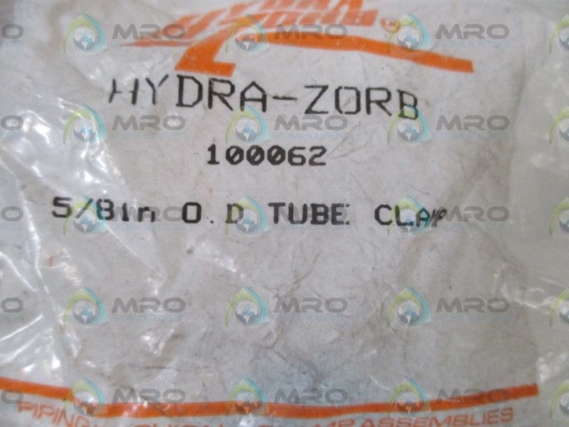 HYDRA-ZORB 100062 5/8 IN. O.D TUBE CLAMPS * NEW IN A FACTORY BAG *