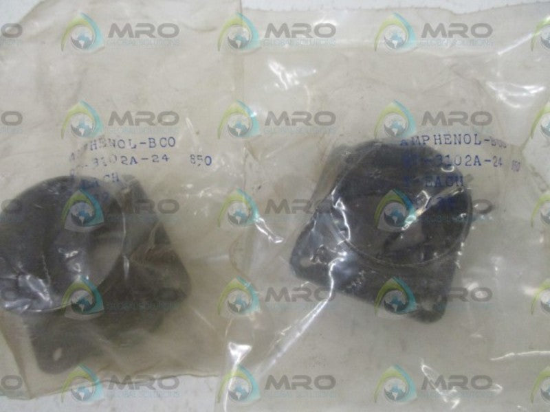 LOT OF 2 AMPHENOL 97-3102A-24 CONNECTOR *NEW IN A FACTORY BAG*