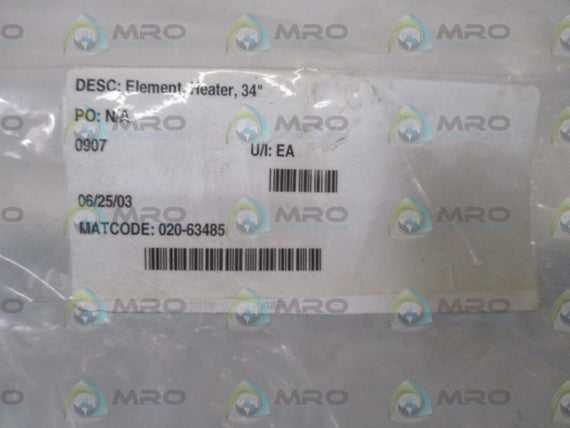 020-63485 HEATER ELEMENT 34" * NEW IN A BAG *