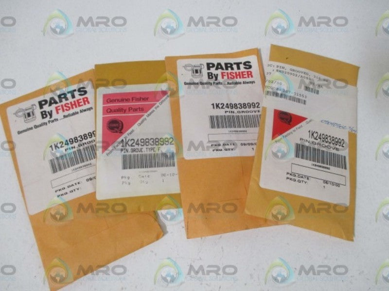 LOT OF 4 FISHER 1K249838992 PIN, GROOVE *ORIGINAL PACKAGE*