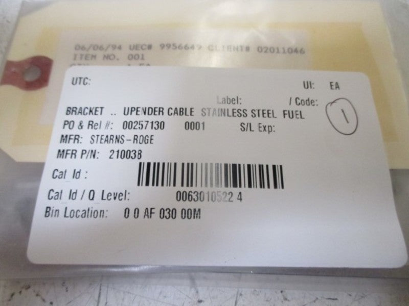 STEARNS ROGE 21003B UPENDER CABLE STAINLESS STEEL  NSMP