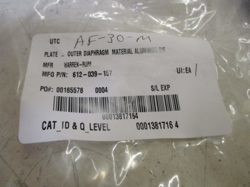 WARREN-RUPP 612-039-157 OUTER DIAPHRAGM MATERIAL  NSNP