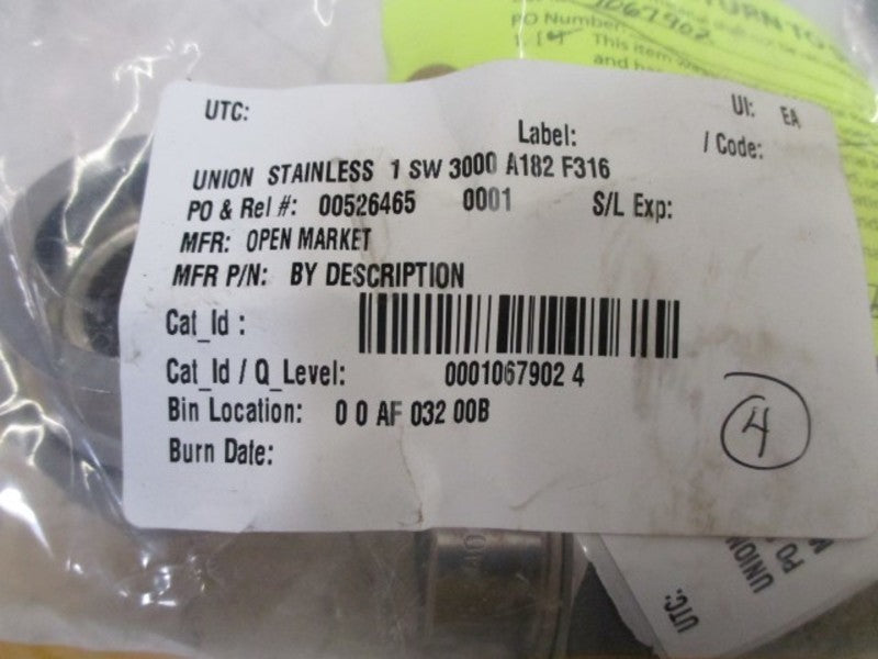 OPEN MARKET F316L/316 UNION STAINLESS  NSNP