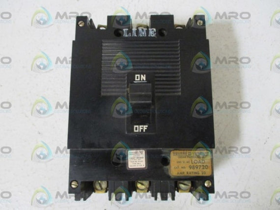 SQUARE D 989720 CIRCUIT BREAKER * NEW IN BOX *