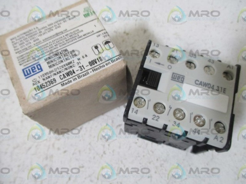 WEG CAW04-31-00V18 MINICONTACTOR  NSMP