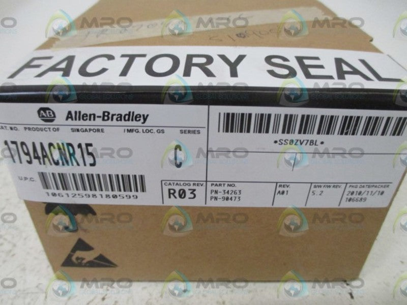 ALLEN BRADLEY 1794-ACNR15 SER. C F/W 5.2 DATE: 2010  NSFS
