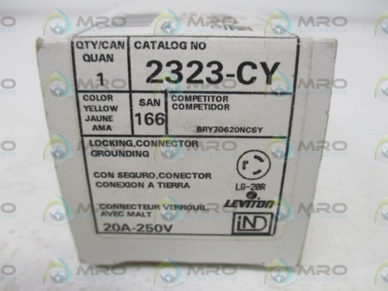 LEVITON 2323-CY LOCKING CONNECTOR  NSMP