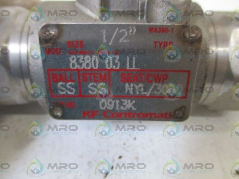 KF CORP. 8380 03 LL BALL VALE 1/2"  NSNP