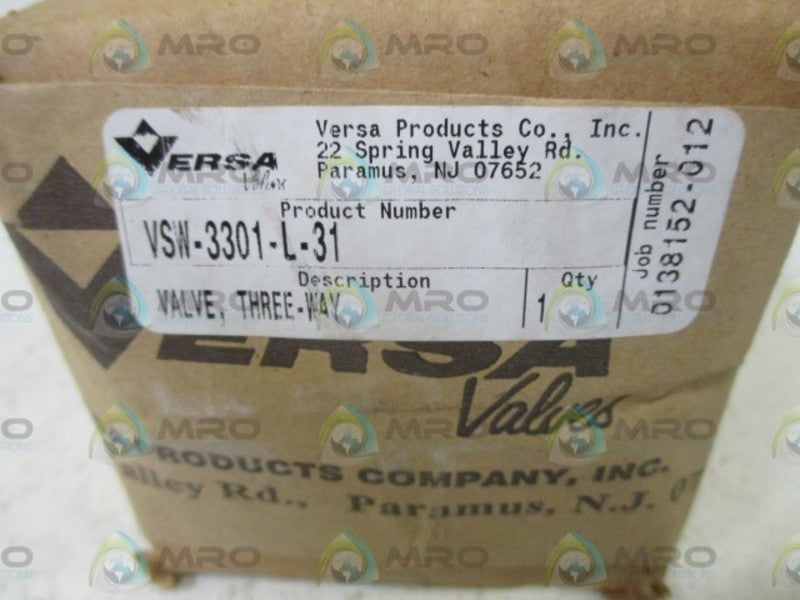 VERSA VSW-3301-L-31 3-WAY VALVE NSFS