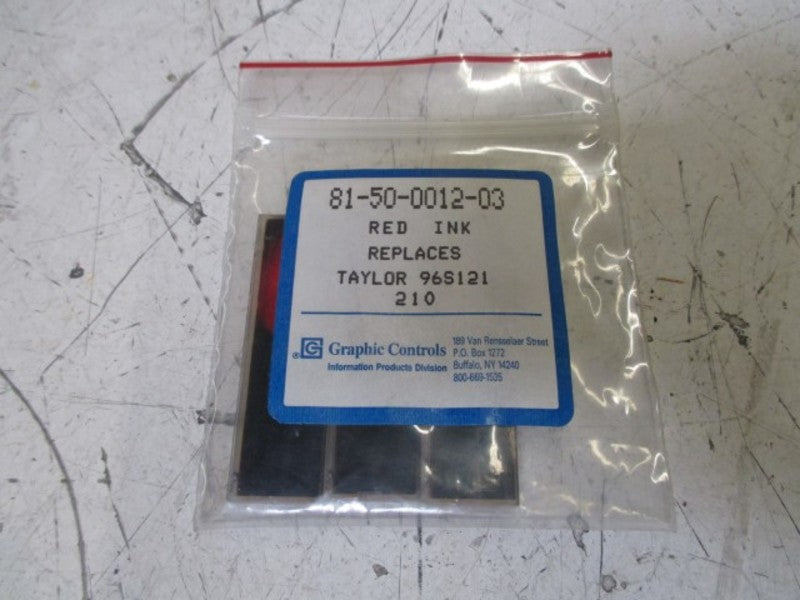 LOT OF 3 TAYLOR 81-50-0012-03 RED INK REPLACES NSNP