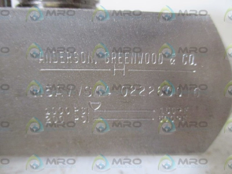 ANDERSON M5AVVS44022260016 NEEDLE VALVE  NSNP