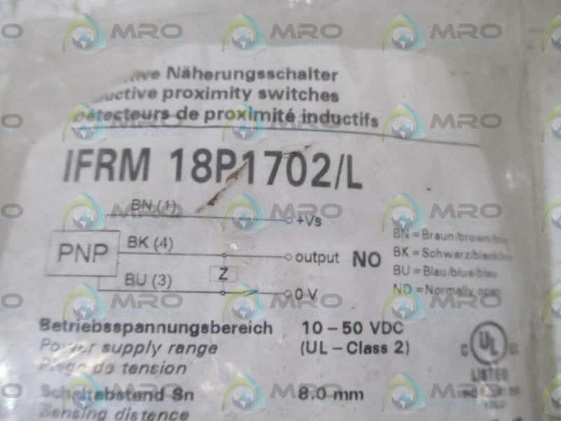 BAUMER IFRM 18P1702/L PROXIMITY SENSOR  NSMP