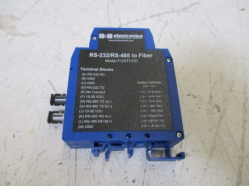 B&B ELECTRONICS FOSTCDR RS-232/RS-485 FIBER OPTIC CONVERTER  NSNP