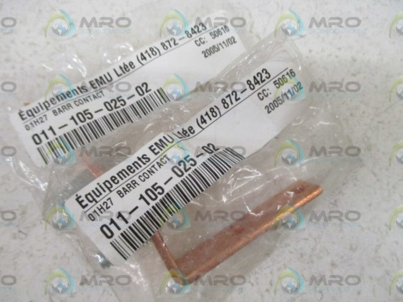 LOT OF 2 EQUIPEMENTS 011-105-025-02 BARR CONTACT NSNP IN A BAG