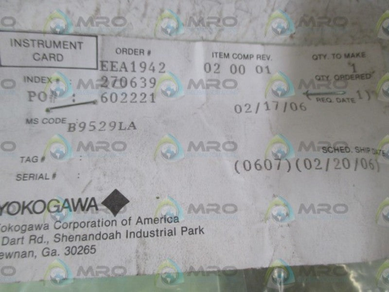 YOKOGAWA B9529LA  NSNP IN A BAG
