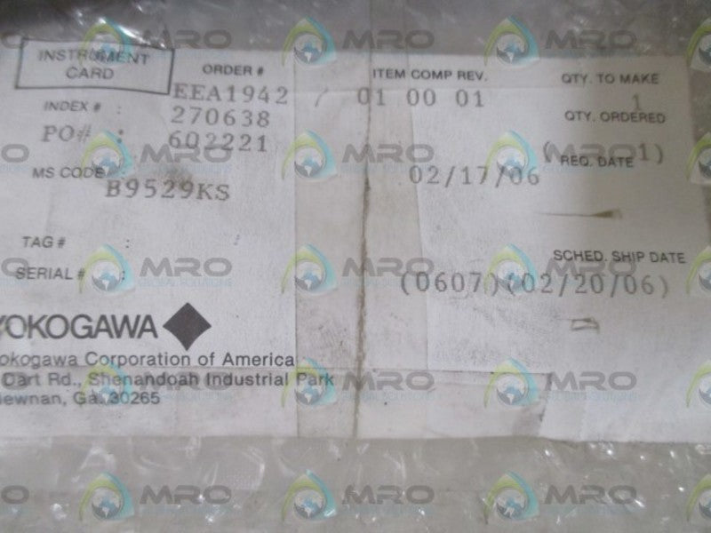 YOKOGAWA B9529KS  NSNP
