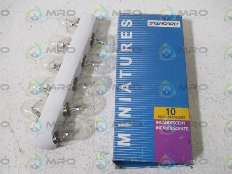 LOT OF 10 STANDARD 2233 INCANDESCENT MINIATURES NSMP