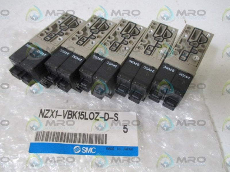 LOT OF 5 SMC NZX1-VBK15LOZ-D-S VALVE UNIT *NEW NO BOX*