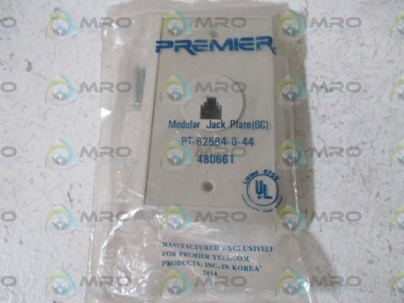 LOT OF 3 PERMIER PT-625B4-6-44 MODULAR JACK PLATE NSNP IN A FACTORY BAG