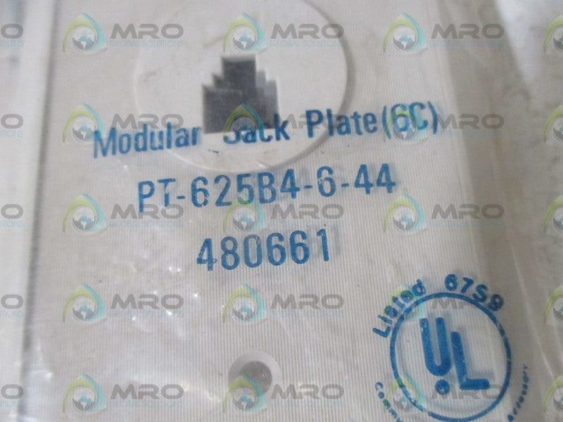LOT OF 3 PERMIER PT-625B4-6-44 MODULAR JACK PLATE NSNP IN A FACTORY BAG