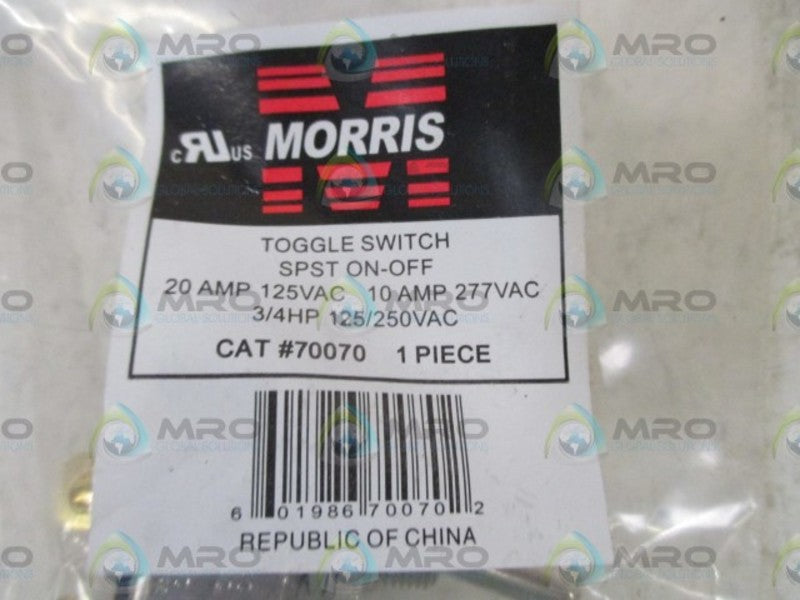 LOT OF 2 MORRIS 70070 TOGGLE SWITCH NSNP IN A BAG