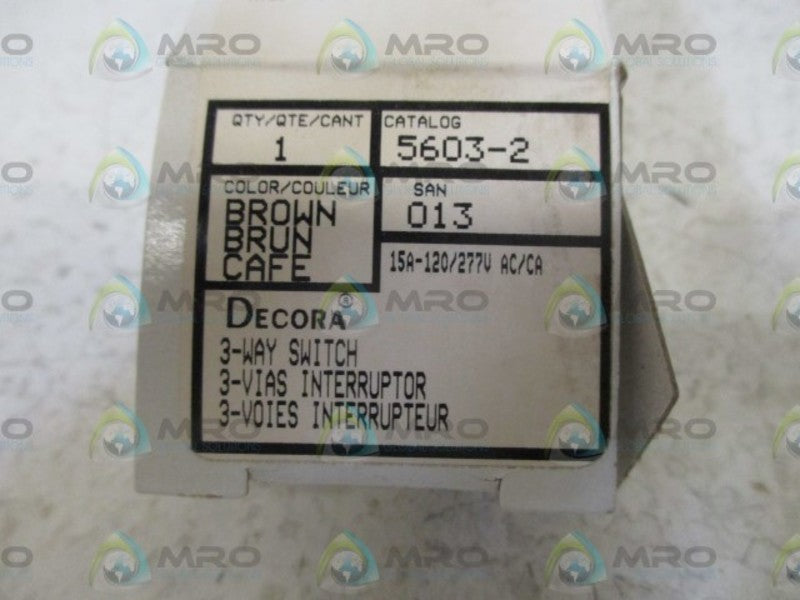 LEVITON 5603-2 3-WAY SWITCH (BROWN)  NSMP