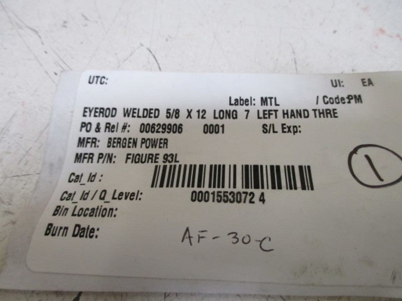 BERGEN POWER 7781 EYEROD WELDED  NSNP
