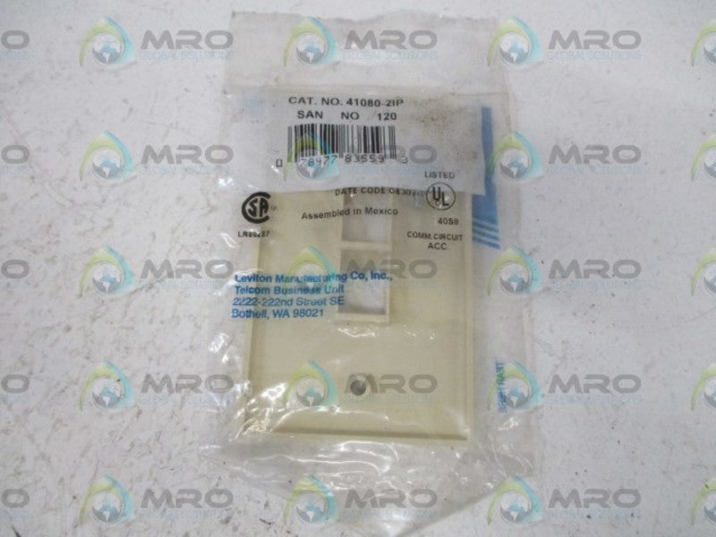 LOT OF 3 LEVITON 41080-2IP WALL PLATE *NEW IN A FACTORY BAG*
