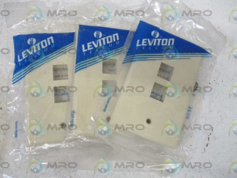 LOT OF 3 LEVITON 41080-2IP WALL PLATE *NEW IN A FACTORY BAG*