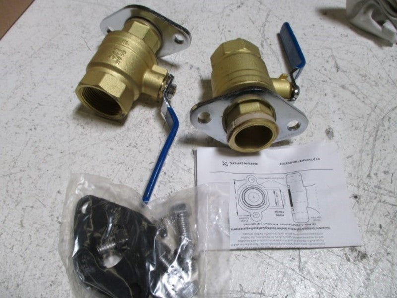 LOT OF 2 GRUNDFOS 96806132 ISOLATION VALVE KIT NSMP