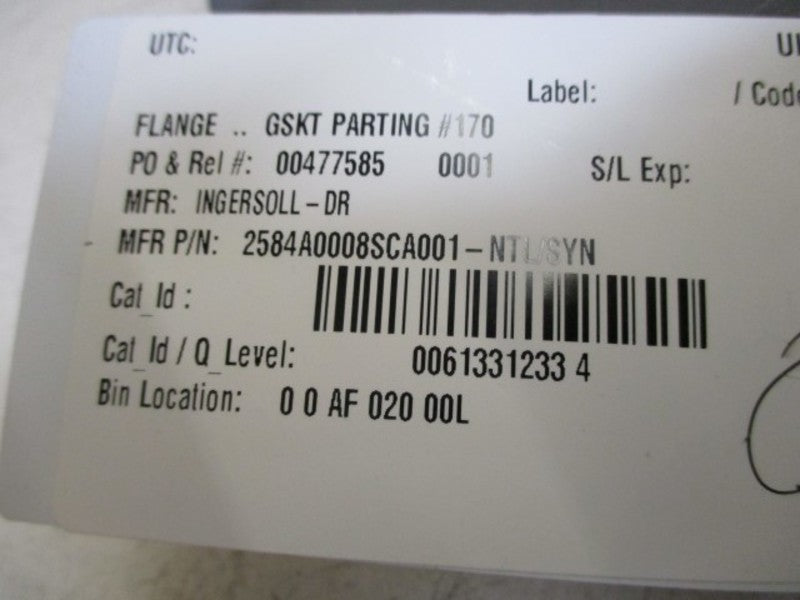 INGERSOLL  2584A0008SCA001-NTL/SYN FLANGE GASKET PARTING  NSNP