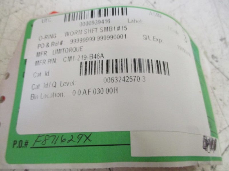 LOT OF 3 LIMITORQUE CM1-219-B46A O-RING NSNP