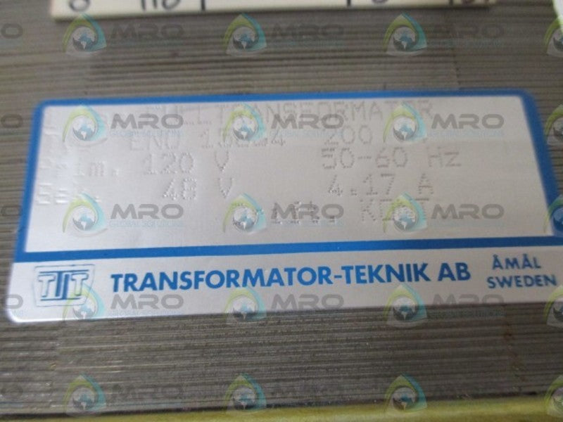TRANSFORMATOR-TEKNIK ENO 15834 TRANSFORMER  NSNP