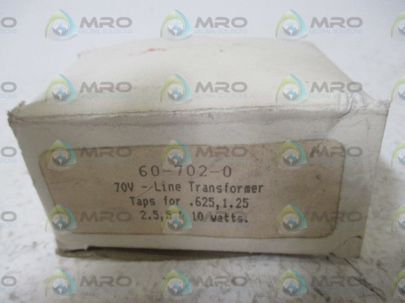 J.W. DAVID COM. 60-702-0 TRANSFORMER  NSMP