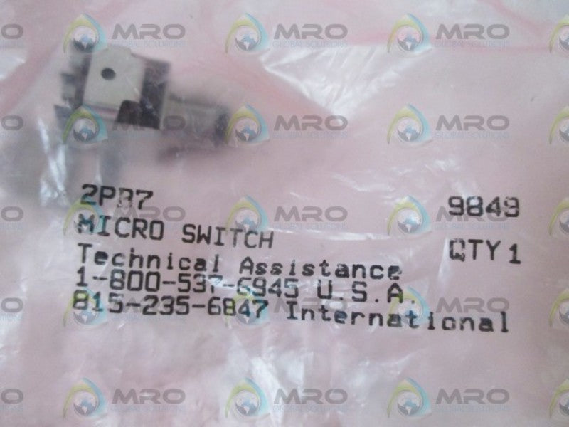 MICROSWITCH 2PB7 PUSHBUTTON SWITCH  * NEW IN A FACTORY BAG *