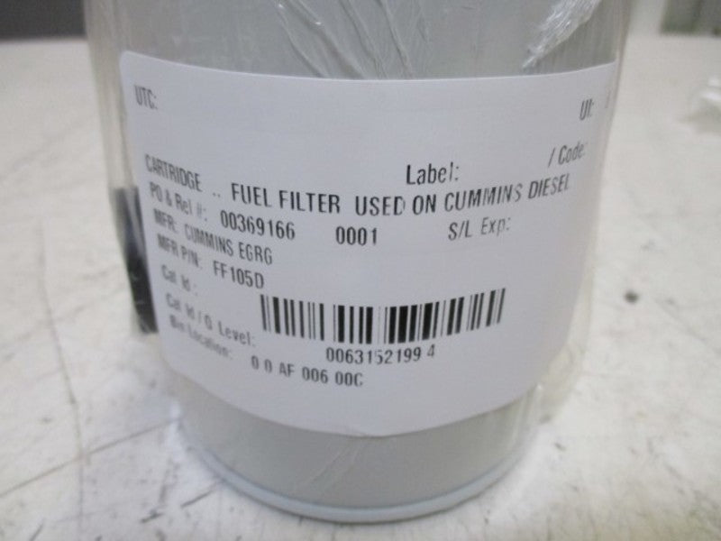 CUMMINS FF105D CARTRIDGE FUEL FILTER  NSNP