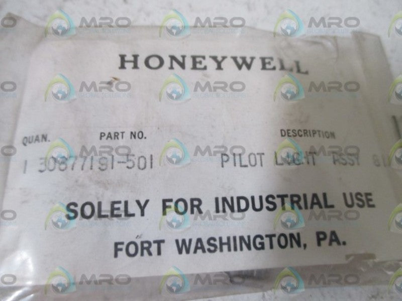 LOT OF 3 HONEYWELL 30677191-501 PILOT LIGHT ASSY. NSNP  IN A BAG